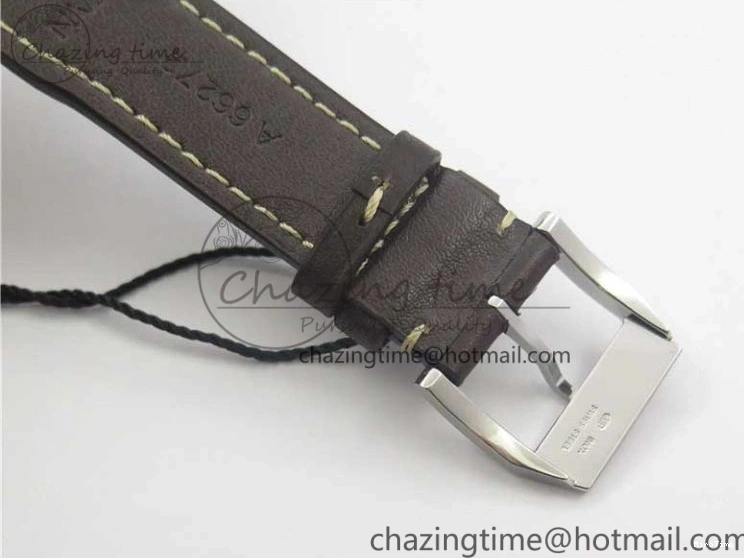 MIROTIME 1221 Pilot Chrono Spitfire IW387903 SS ZF 1:1 Best Edition Black Dial on Brown Leather Strap A OdorResistant 7127